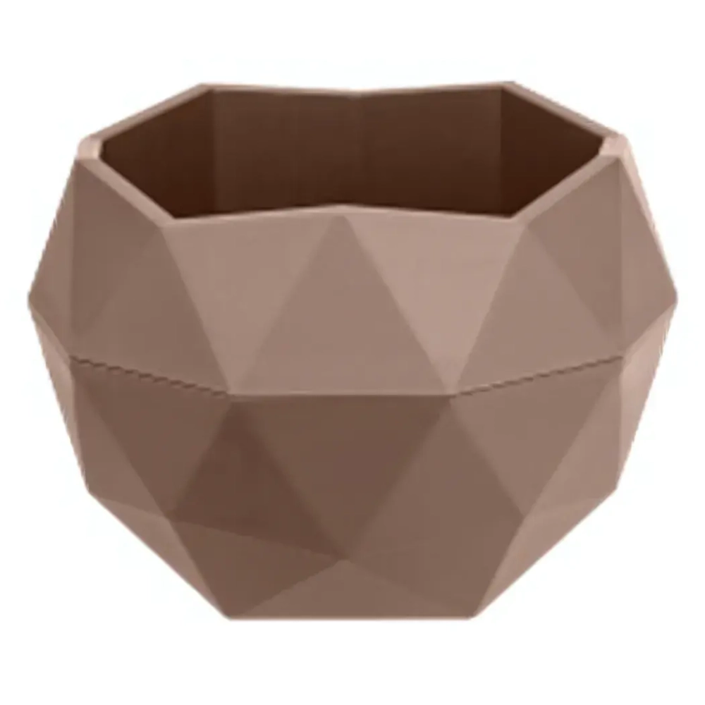 Кашпо для цветов пластиковое 2,5л d-21,8см «Топаз» Фраппе