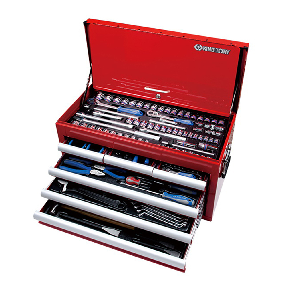 Набор инструментов универсальный, выдвижной ящик, 219 предметов KING TONY 911-000CR