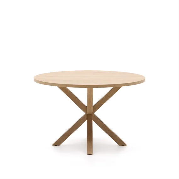 Стол Argo Ø120 см, столешница светлый меламин, светлые ножки