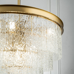 Подвесная люстра Belfast Harland 6308-8 BR CL Латунь / Стекло