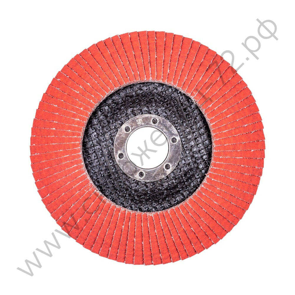 Круг лепестковый с керамическим абразивом для шлифования по нержавеющей стали FTL Everest 29 125 х 22,2 мм P100