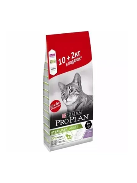 Purina Pro Plan Sterilised Adult (Пурина Про План Стерил) сухой корм для кошек с индейкой 12 кг.