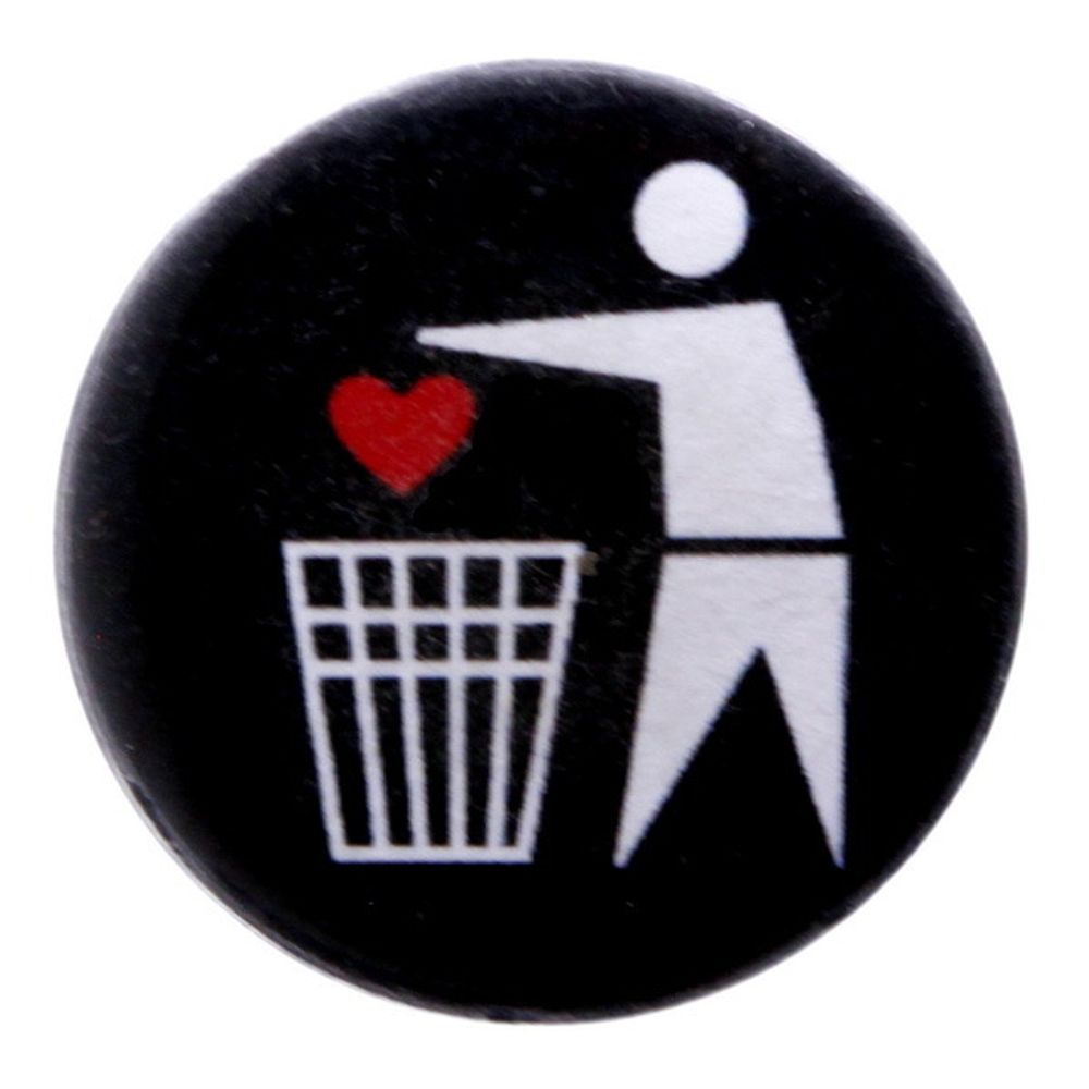 Значок Любовь в мусор