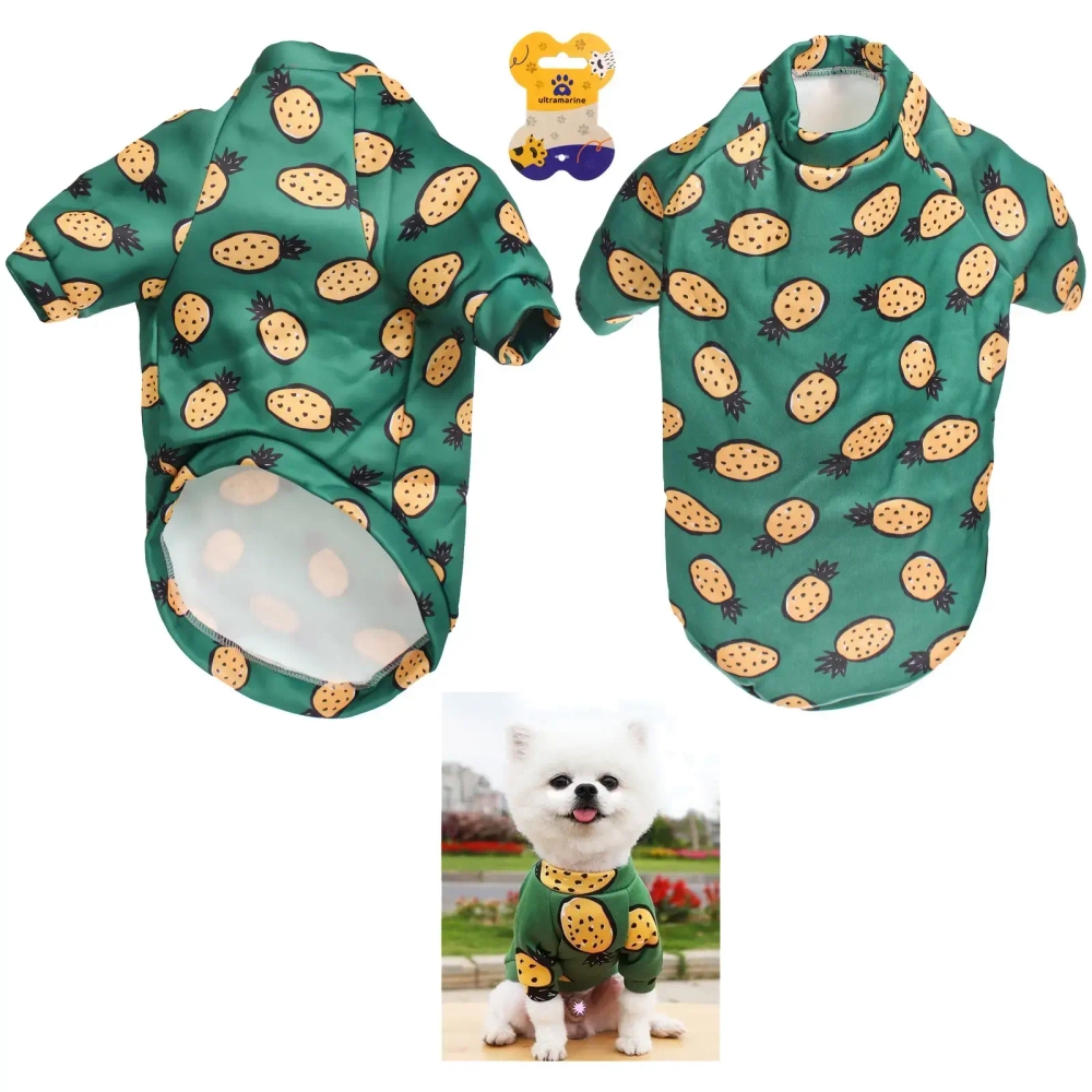 Кофта - толстовка для мелких пород собак «BRO Style», принт ананасы, р XL