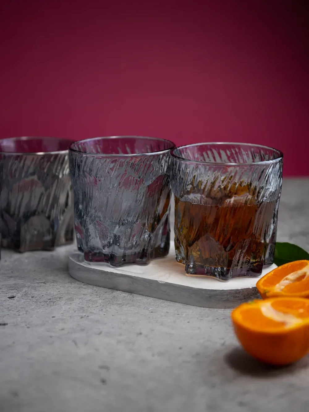 Стаканы для виски, 6 шт. Черный лед, 260 мл.