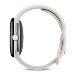 Умные часы Google Pixel Watch 4, 41 мм, Wi-Fi, ремешок фарфорового цвета Полированный серебристый корпус из переработанного алюминия, ремешок из фторэластомера с покрытием «софт-тач» и застёжкой pin-and-tuck — на запястье обхватом 130–210 мм