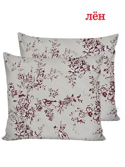 Наволочка комплект 2шт Сказка "Райский сад" 70х70 см, лён