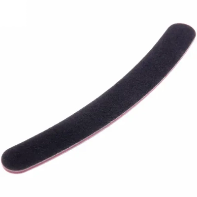 Пилка для ногтей наждачная на блистере бумеранг «Ultramarine», цвет черный,18*2см✦