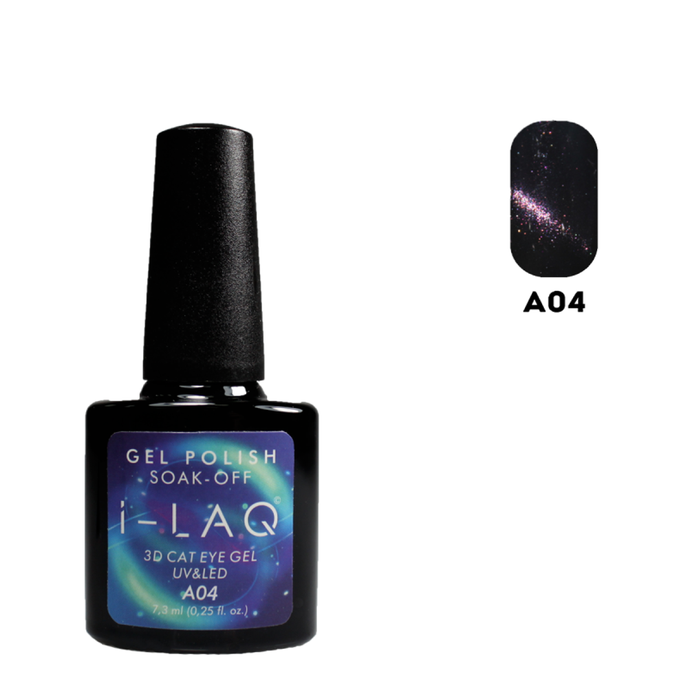 Гель-Лак I-laq "Кошачий глаз" Цвет А04  7,3 мл.