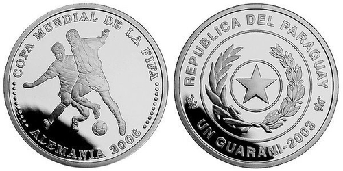 1 гуарани Чемпионат мира по футболу Германия 2006 год. Парагвай. 2003 год. Proof
