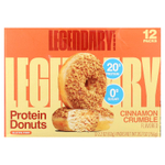Legendary Foods, протеиновые пончики, корица и крамбл, 12 упаковок по 63 г (2,2 унции)