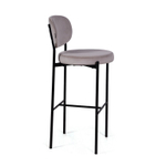 Стул барный Mason, бархат светло-серый 26
