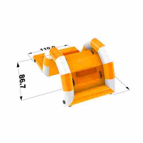 Надувная лестница для бассейна из ПВХ с бассейном, оранжевый, 1.82*1.1*0.87 м