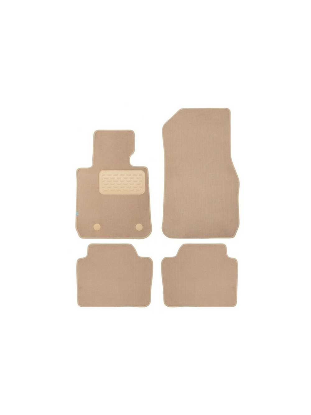 Коврики в салон для BMW 3 F30 АКПП 2011-2016, 2015-2020, седан, 4 шт. (текстиль, бежевые) KLEVER04053522112KH