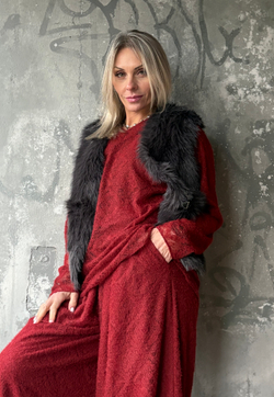 Жилет / графит  / с люрексом