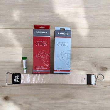 Набор для заточки опасной бритвы (Hard) с двусторонним ремнём