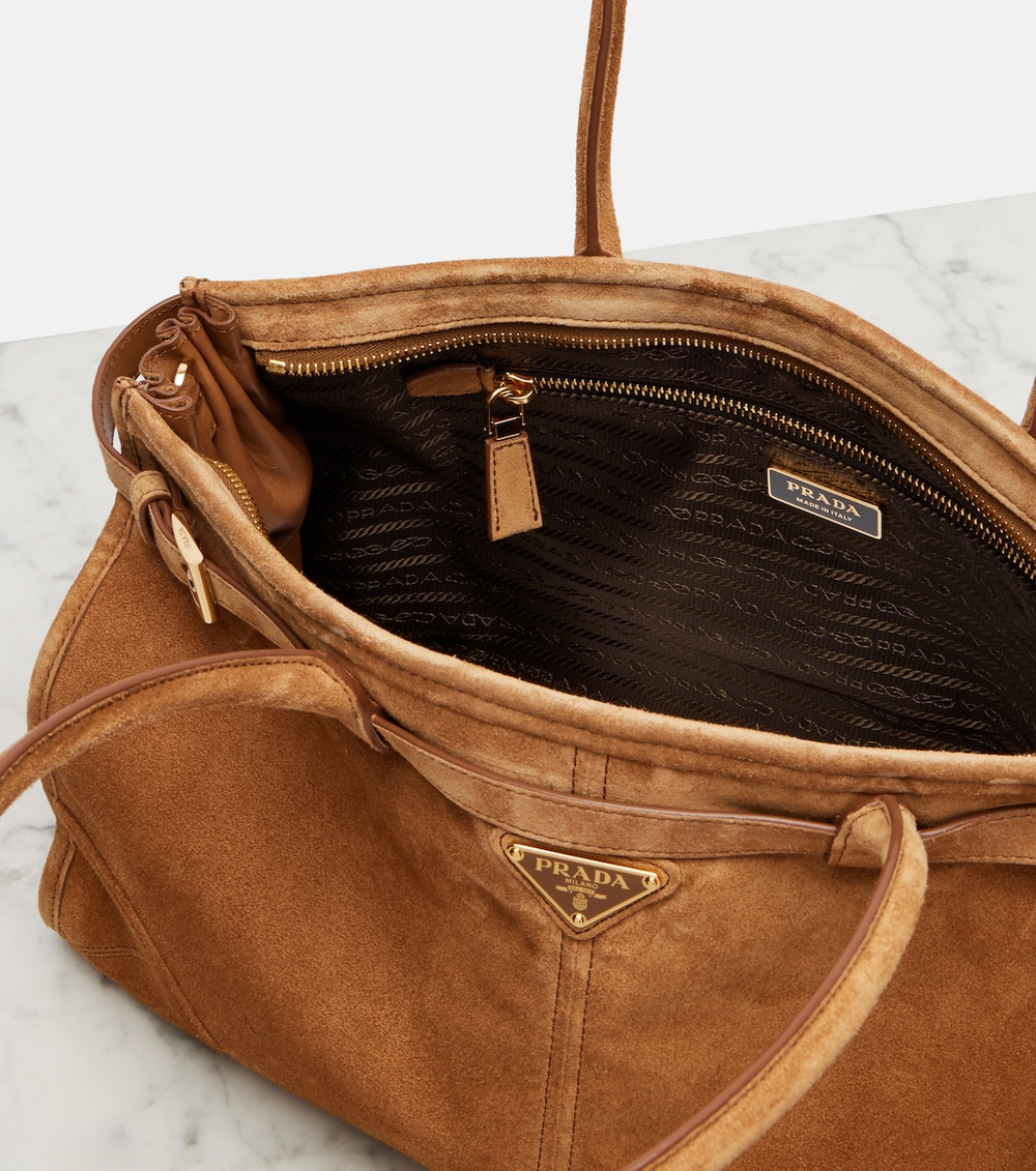 Сумка Prada Bonnie Large Suede Tote "Brown"