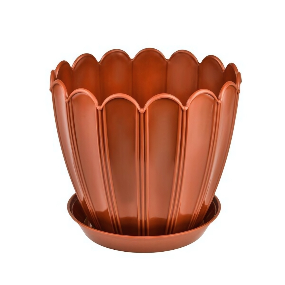 Кашпо "Хризантема" с поддоном 3,4л (терр)