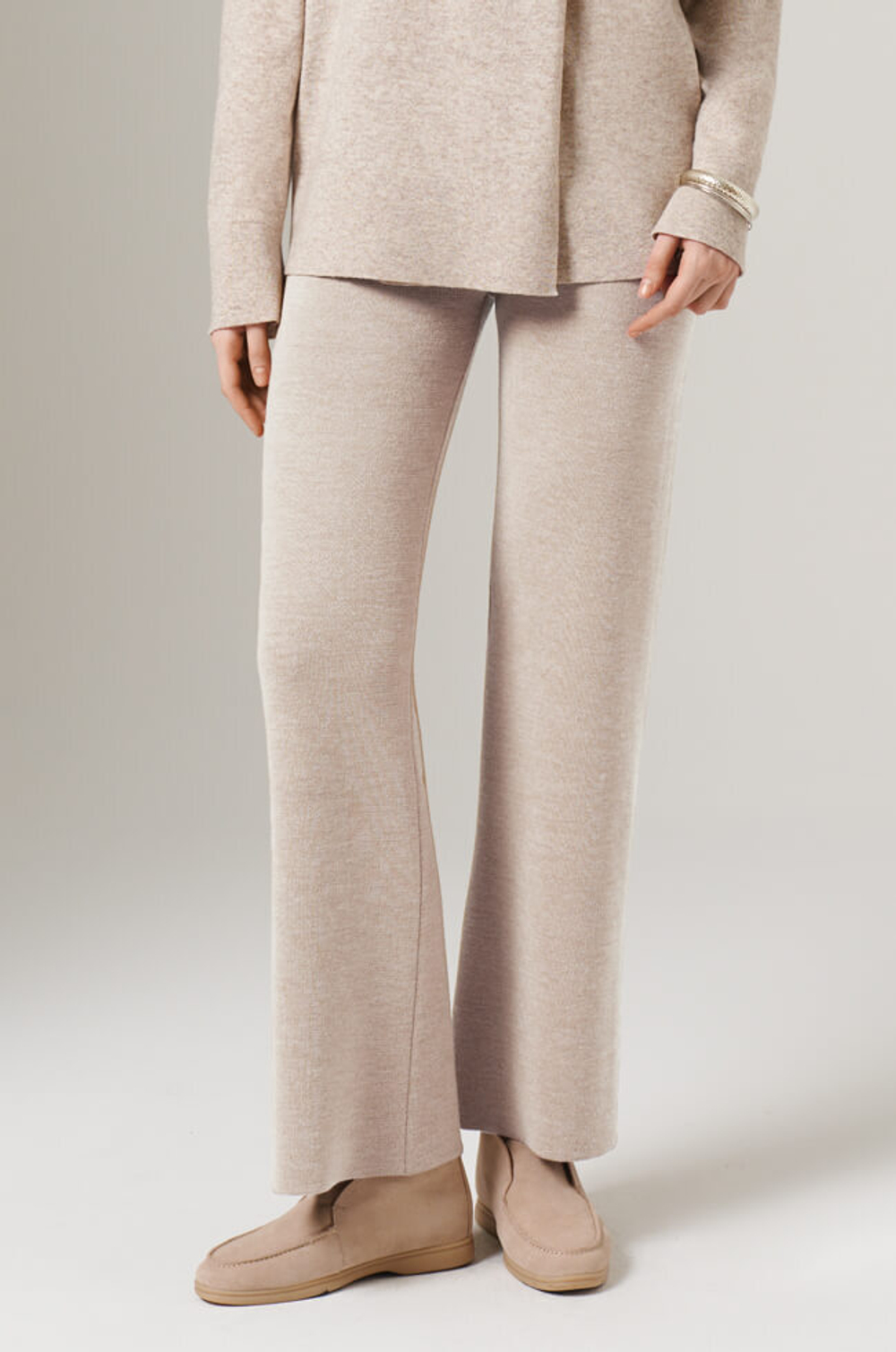 31112 Брюки женские (серо-бежевый меланж)