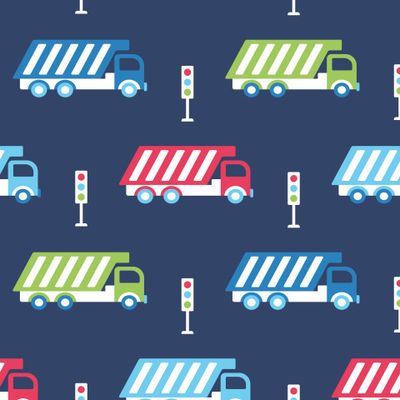Blue jacket fabric Trucks