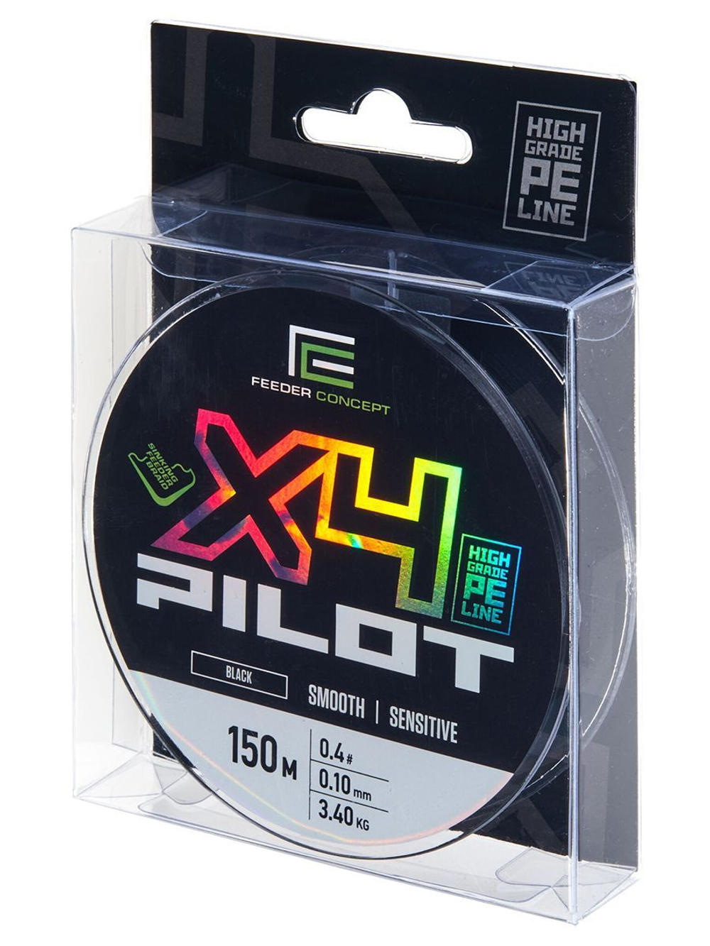 Шнур плетеный Feeder Concept Pilot x4 BRAID Black 150/017