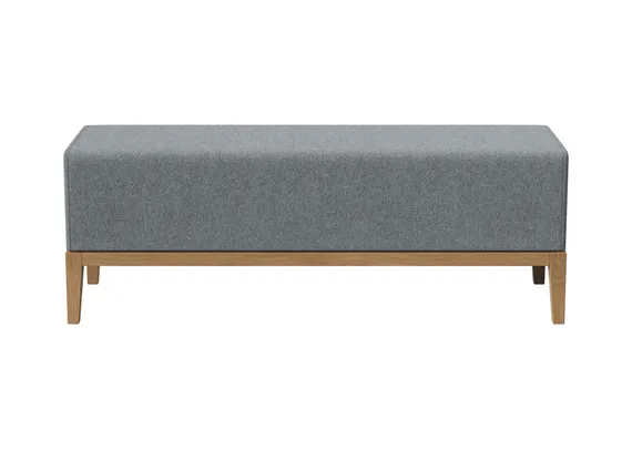 Банкетка Fjord 120 см (светло-серый, твид)