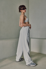 Wide Sweatpants LOGO Grey Glacier