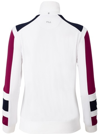 Женская Кофта теннисная Fila Jacket Helena - white/navy comb