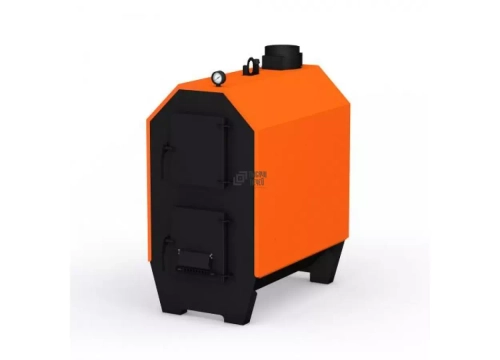 Твердотопливный котел КОД-80 с вертикальной дымовой трубой (Flames) 85 кВт