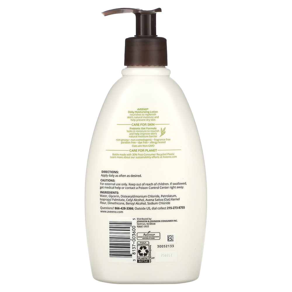 Aveeno, увлажняющий лосьон для ежедневного применения, без отдушки, 354 мл (12 жидк. унций)