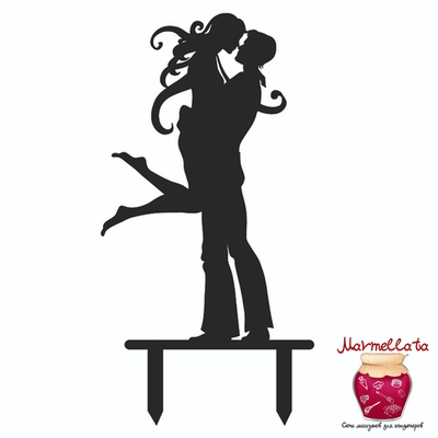 Топпер силуэт "Носить на руках №2" черный 9*6 см