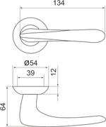 Ручка раздельная R.LD54.Pava (Pava LD42) AB/GP-7 бронза/золото TECH (кв. 8х140)