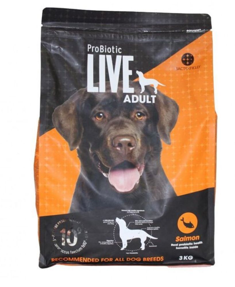 Сухой корм Probiotic Live для собак лосось 3 кг