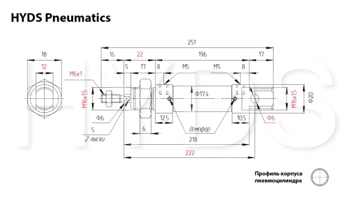 DSNU-16-140-PPV-A Пневмоцилиндр