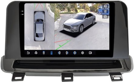 Магнитола для Nissan Rogue T33, X-Trail T33 2020+ (без штатного 360, вариант 2) - FarCar BX10-360-9609F2 монитор 10.36" 2K QLED на Android 13, 6Гб+128Гб, CarPlay, 4G SIM-слот, 4 камеры в комплекте