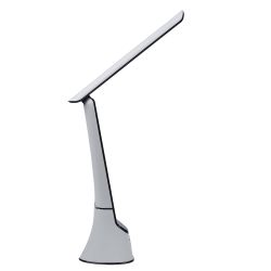 TLD-564 White-Black-LED-500Lm-3000-6000K-Dimmer-NightLight Светильник настольный с ночником. 8W. Сенсорный выключатель. Диммер. Белый с черным. ТМ Uniel