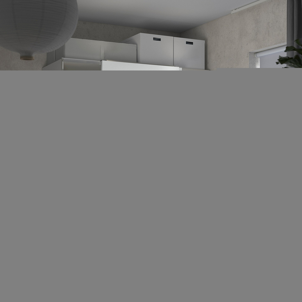 Шкаф-купе PAX HASVIC IKEA комбинация с 3 полками (белый)  150*60*240