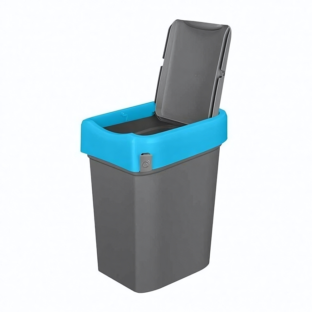 Контейнер для мусора с поворотной крышкой "smart bin" 10л (синий)