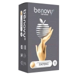 Перчатки латексные смотровые стерильные неопудренные Benovy размер M 50 пар