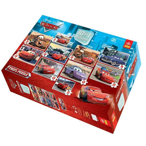 Паззлы. Набор 10 в 1 Тачки