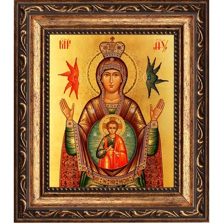 Знамение. Икона Божьей Матери с ангелами.