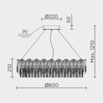 Подвесная люстра Modelux ML.7445.800 GD