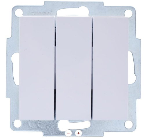 VESNA 742 0288 109 Выключатель тройной белый (механизм)