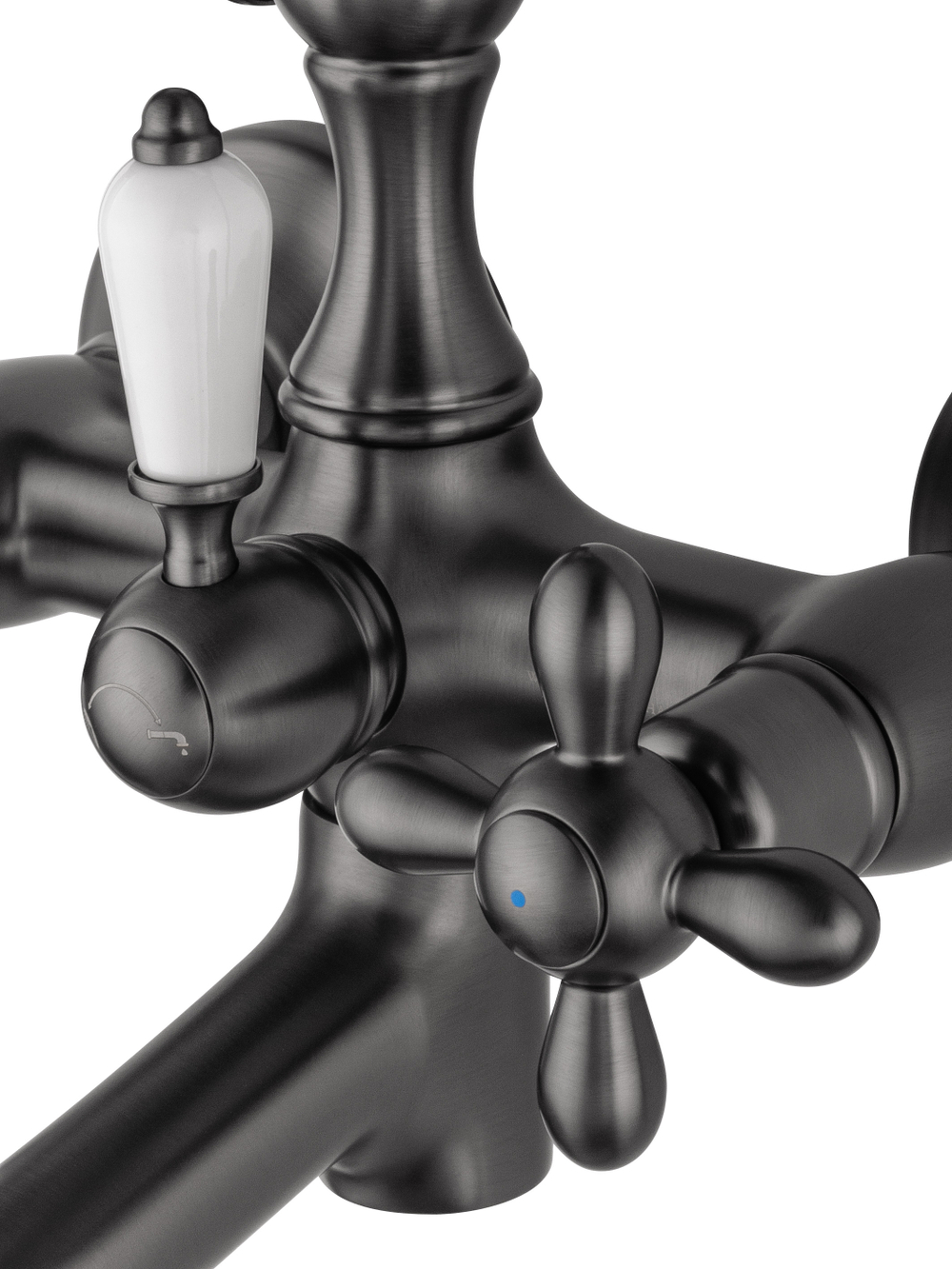 Смеситель для ванны с душем WONZON & WOGHAND RETRO, Темный графит (WW-88639020-BGM)