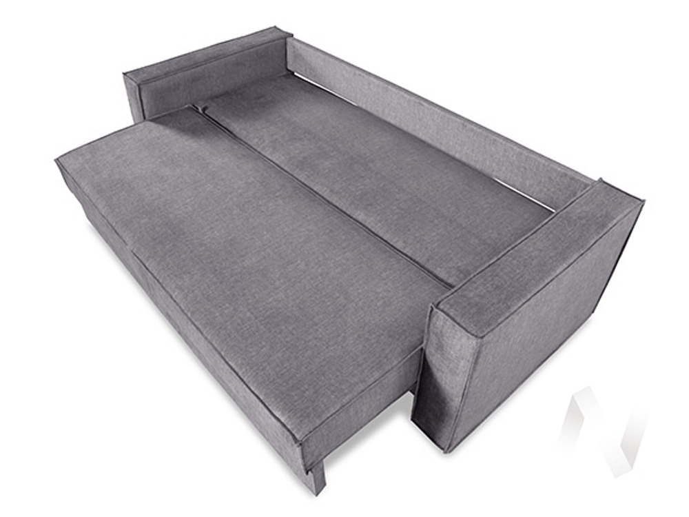 Диван прямой Эдельвейс (БД) SQUARE 23 (велюр светло-серый)