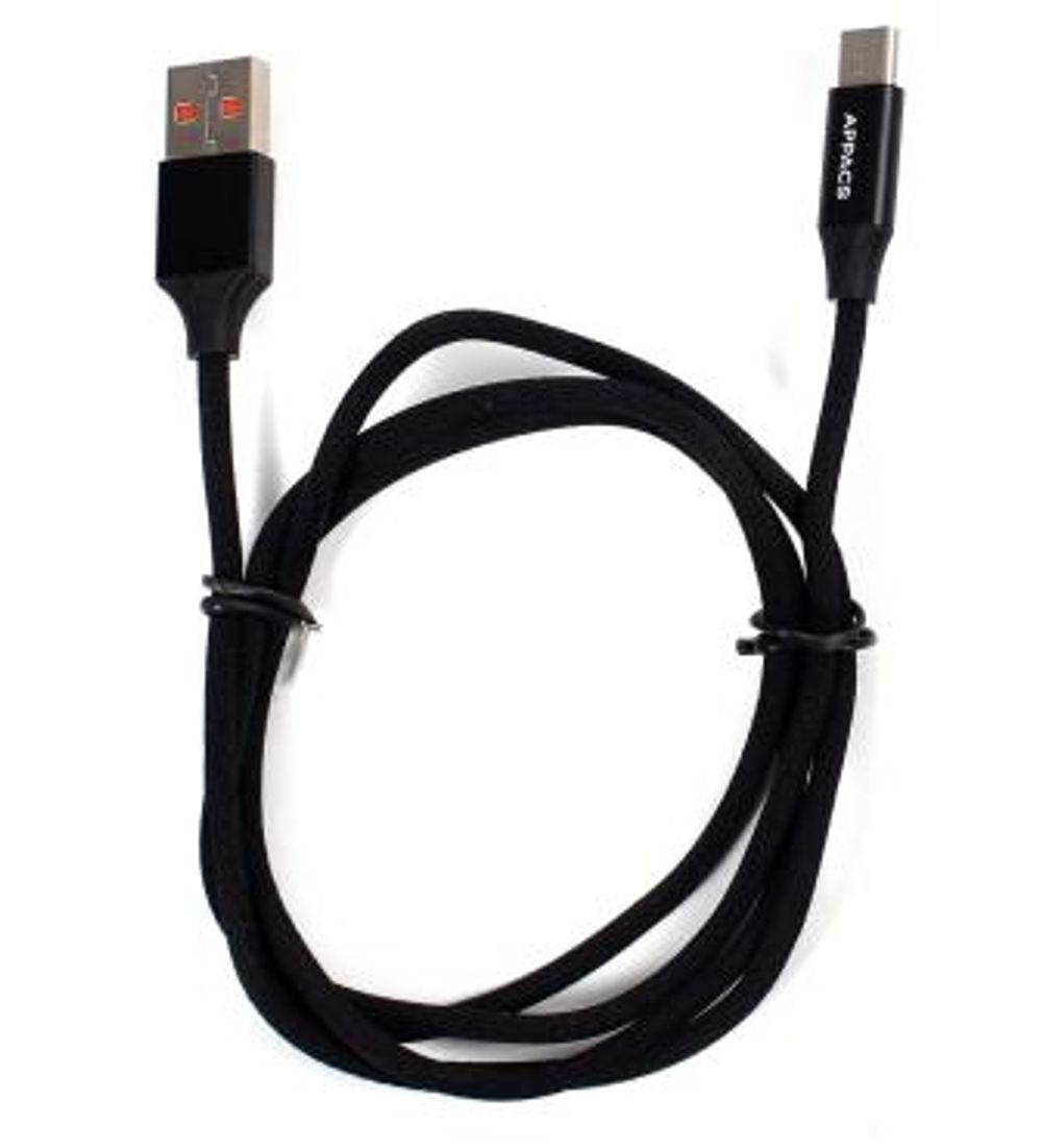 Кабель APPACS (рус.) AP03156a , TYPE-C, 5V/2.4A, 1 метр