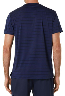Теннисная футболка Asics Court Stripe SS Top - Blue