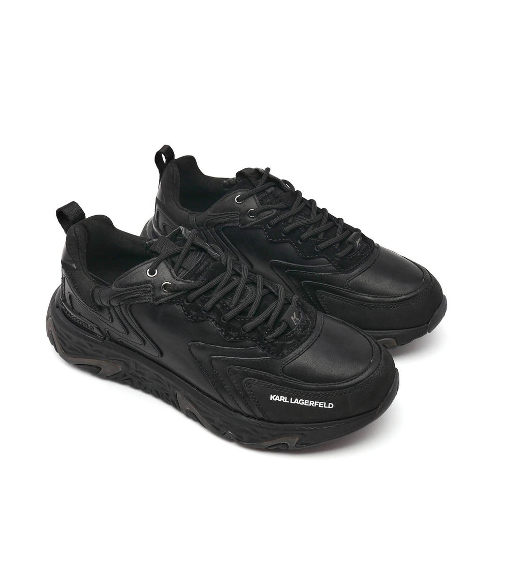 кожаные кроссовки blaze Karl Lagerfeld - черный(KL52420)