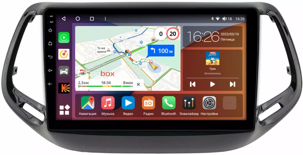 Магнитола для Jeep Compass 2016+ - Canbox 10-3500 Qled, Android 10, ТОП процессор, SIM-слот