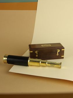 Nautical Подзорная труба в деревянном футляре